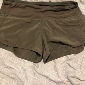 Army Green Lululemon Shorts